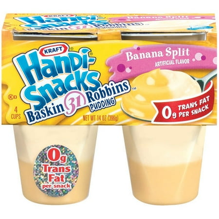 Kraft Handi-Snacks: Baskin Robbins Banana Split 4 Ct Pudding, 14 oz