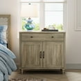 thumbnail image 2 of WAMPAT Large Nightstands with 4 Doors and 2 Drawers, Farmhouse Wood Nightstand Storage Cabinets with Storage Cabinets, Modern Farmhouse End table Credenza for Bedroom, Wash grey, 2PCS, 2 of 8
