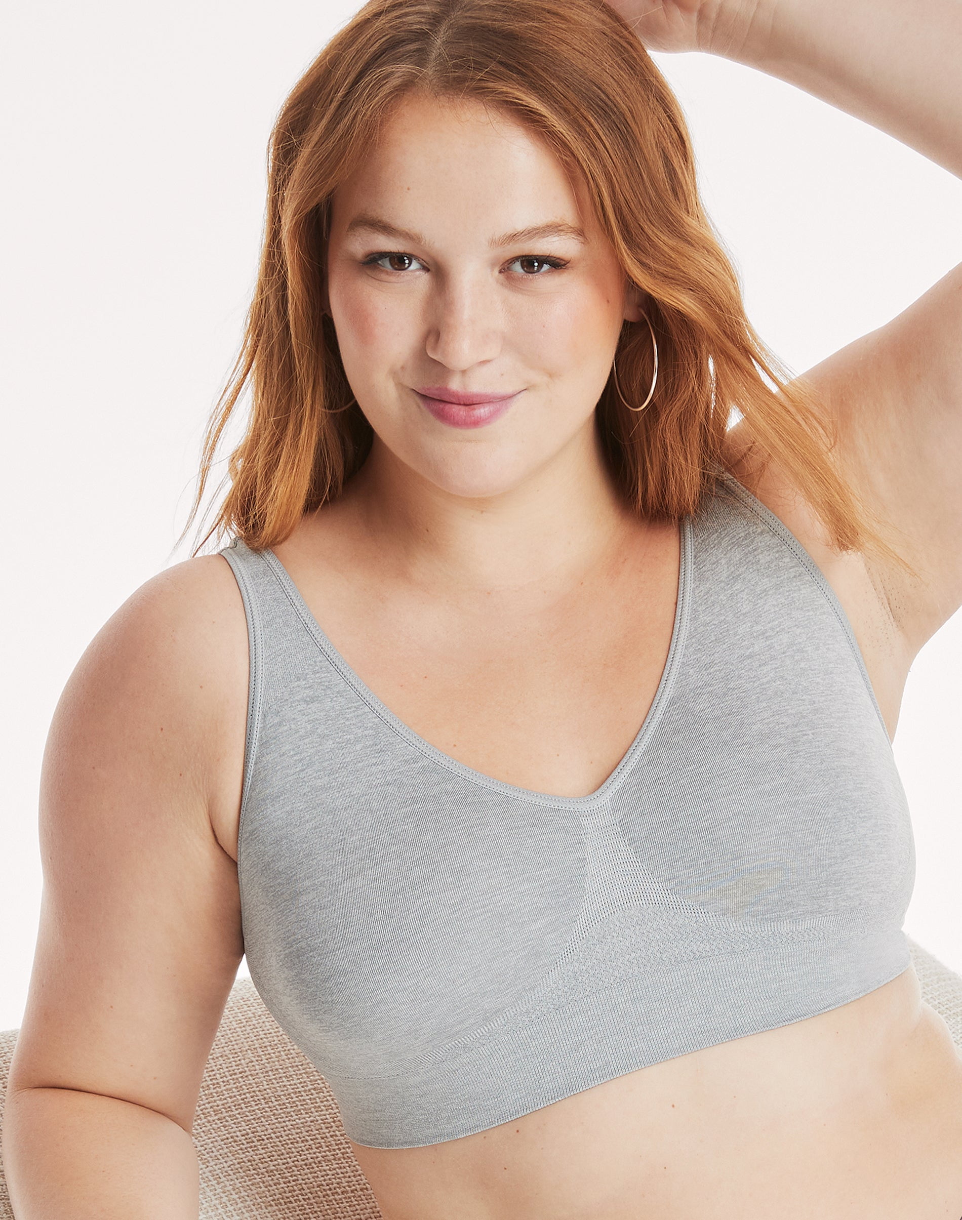 HanesBralette Comfort Flex Fit Women's Wireless Bra Seamless Wide Strap MHG196