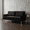 Black, variant on 65" Velvet Upholstered Small Loveseat Couch, 2 Seater Sofa with Pine Wood Frame, Comfortable Loveseat with High-Density Sponge for Living Room, Purple