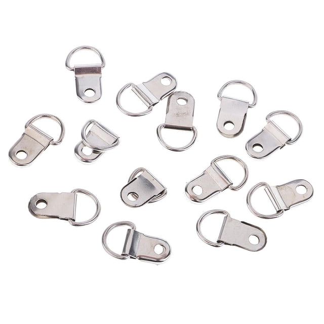 GUOOL 100 Pictures Frame Hanger Hooks Single Hole Small D- Frame Hanging Hooks