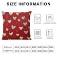 thumbnail image 5 of COMIO Valentines Day Pillow Covers Red Love Heart Holiday Decorative Throw Pillows Romantic Valentine Themed Gifts Pillowcase Square Cushion Cover Decor for Home Couch Bed Soft, 5 of 5