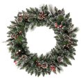 thumbnail image 1 of Vickerman B166330 Pointe de Neige Couronne de Pin et Baies&44; 30 Po., 1 of 2