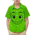 thumbnail image 2 of Piuwrlz Green Short Shirts Sleeve Teen Boys Graphic polo Pocket Pullover T Shirts Green Size 14 Years, 2 of 9
