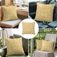 thumbnail image 4 of Throw Pillow Covers 16x16 Inch, Botanical Rose Decorative Pillow Cases for Couch Sofa Bed, Vintage Turmeric Yellow Floral Leaf Farmhouse Cotton Linen Square Home Decor Pillowcases with Hidden Zipper, 4 of 9