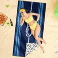 thumbnail image 5 of Toalla de playa de microfibra, toallas de viaje sin arena, toalla ligera de 180 x 100 cm, de secado rápido, súper absorbente, para acampar, piscina, gimnasio, yoga, regalo esencial para la playa para, 5 of 5