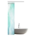 thumbnail image 2 of MYPOP Turquoise Decor Shower Curtain, Abstract Cloudy Sky Image Art in Aquatic Color Grunge Style Design Print Fabric Bathroom Shower Curtain Set with Hooks, 36 X 72 Inches, 2 of 2