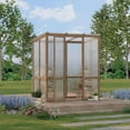 thumbnail image 7 of Gaderth 4x6FT Wooden Greenhouses with Roof Vent, Wooden Walk-in Green House with Cedar Frame, Greenhouse Kit with 6MM Thick Polycarbonate Panel, 7 of 7