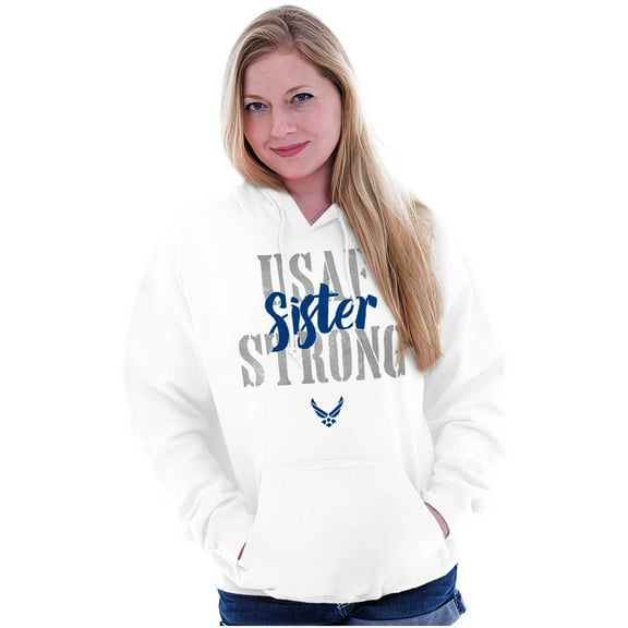 US Air Force USAF Strong Sister Hoodie Sweatshirt Women Brisco Brands M