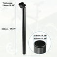 thumbnail image 3 of Unique Bargains 31.6x450mm Bike Seat Post Aluminum Alloy Bicycle Seatpost Saddle Pole Road Bike Seat Tube Mount Black, 3 of 6