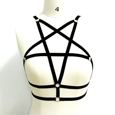 Alluring Women Bra Elastic Valentines Day Cute Lingerie for Women Cage Bra Strappy Hollow Plus Size Daddy Lingerie for Women Out Bra Bustier
