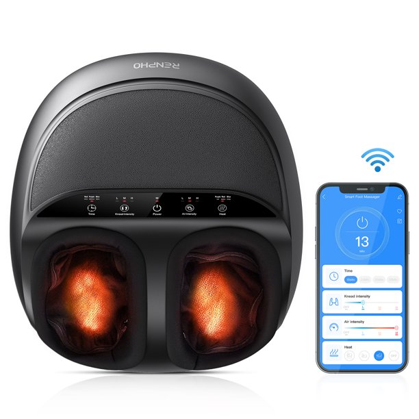 RENPHO Shiatsu Electric Foot Massager Machine with Full Cover Heat Relieve Foot