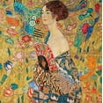 thumbnail image 2 of Art.com Donna con ventaglio Stretched Canvas Print Wall Art by Gustav Klimt, 24" x 24", 2 of 4