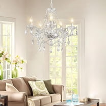 AOLALA 5 Light Modern Contemporary Elegant K9 Crystal Glass Chandelier Pendant Ceiling Lighting Fixture