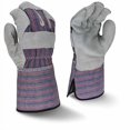 thumbnail image 2 of Radians Shoulder Gray Split Cowhide Double Leather Palm Gauntlet Glove, 2 of 4
