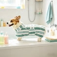 thumbnail image 3 of Perro Mascota Bata de Baño Toalla Absorbente de Vellón Engrosado con Diseño de Rayas, Múltiples Tallas para Razas Pequeñas a Grandes, 3 of 6