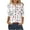 White, variant on 3/4 Sleeve Blouses for Women Dressy Casual Floral Printed V Neck Button down Tops Summer Loose Fit Tunic Shirts (XL, Yellow)