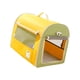 thumbnail image 4 of Jaula para perros para coche, jaula de viaje para perros, malla transpirable, lados suaves, tapete con asa amarillo y verde, 4 of 9