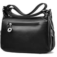 thumbnail image 2 of Leather Crossbody Bag for Women Multi Pockets Shoulder Purse Lightweight Messenger Bag Ladies Pocketbook, 2 of 7