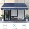thumbnail image 5 of MCombo 12'x10' Manual Retractable Patio Awning Sunshade Shelter Window Door Awning Commercial Grade - Quality 100% 280G Polyester Outdoor Canopy Aluminum Frame, 5 of 11