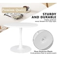 thumbnail image 2 of LinkRomat 31.5" Round Tulip Coffee Table,Kitchen Dining Table 2-4 People Modern Kitchen Table with MDF Top & Pedestal Base, Office Living Room Table,White, 2 of 10