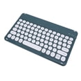 thumbnail image 1 of Cordless BT Keyboard, 10 Inch BT Keyboard with Ergonomic Round Keycaps, 10m Connection, Portable Keyboard for Desktop Computer Laptop Phone Tablet, 1 of 7