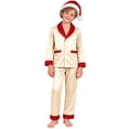 thumbnail image 3 of Harpily Christmas Family Pajamas Matching Sets Long Sleeve Button Down Shirts Soft Satin Sleepwear for Family Holiday Nightwear, 3 of 7