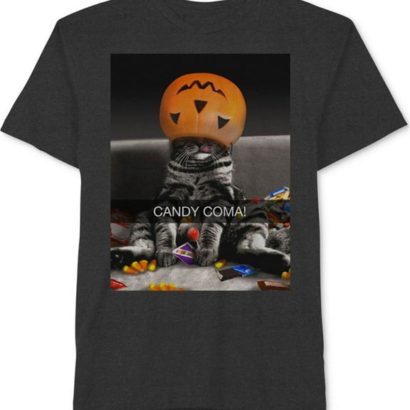 Jem Boys Candy Coma! Graphic T-Shirt, Grey, Big Kids (8-20), M (10)