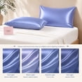 thumbnail image 5 of Silk Pillow Cases with Zipper,20x30 Pillow Case,Cornflower Blue,Queen,1pc, 5 of 7
