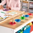 thumbnail image 6 of Guidecraft Arts and Crafts Center - White: Toddler Table & Craft Desk with Chairs, Storage, Paper Roller | Wooden Learning & Activity Table for Kids, 6 of 6
