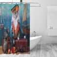 thumbnail image 2 of FREEAMG Cat Parrot and Suitcase Shower Curtain for Bathroom, Decorative Bath Bathroom Accessories with 12 Pack Hooks for Home Hotels, 60 X 72 in, 2 of 6