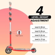 Cockatoo Rocket Racer LED Scooter for Children, 4 Adjustable Heights, 40mm LED Wheels, 1 Pack