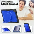 thumbnail image 4 of Dteck Case for Samsung Galaxy Tab A9+/ A9 Plus Case 11" 2023 (SM-X210/X216/X218), Heavy Duty Shockproof Protective Case with Rotating Stand Handle Grip and Shoulder Strap,Deep Blue, 4 of 8