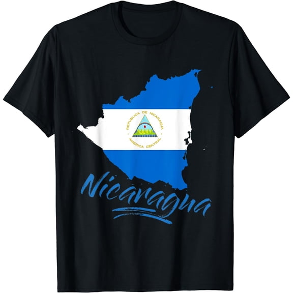 Nicaragua Blue Flag Men Women Kids De Nicaragua T-Shirt Black Small