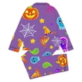 thumbnail image 4 of Afdoent Girls Pajamas Set Halloween Pumpkin Ghost Print Sleepwear Long Sleeve Jammies Button-Down Nightwear Loungewear Comfortable For Kids Holiday 11-12 Years, 4 of 5