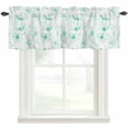thumbnail image 2 of Valance for Windows,Watercolor Green Flowers Valances Curtain Rod Pocket Valance for Kitchen Bedroom Living Room Bathroom,Classic Country Floral Art Short Curtains Window Treatment 54x18in, 2 of 9