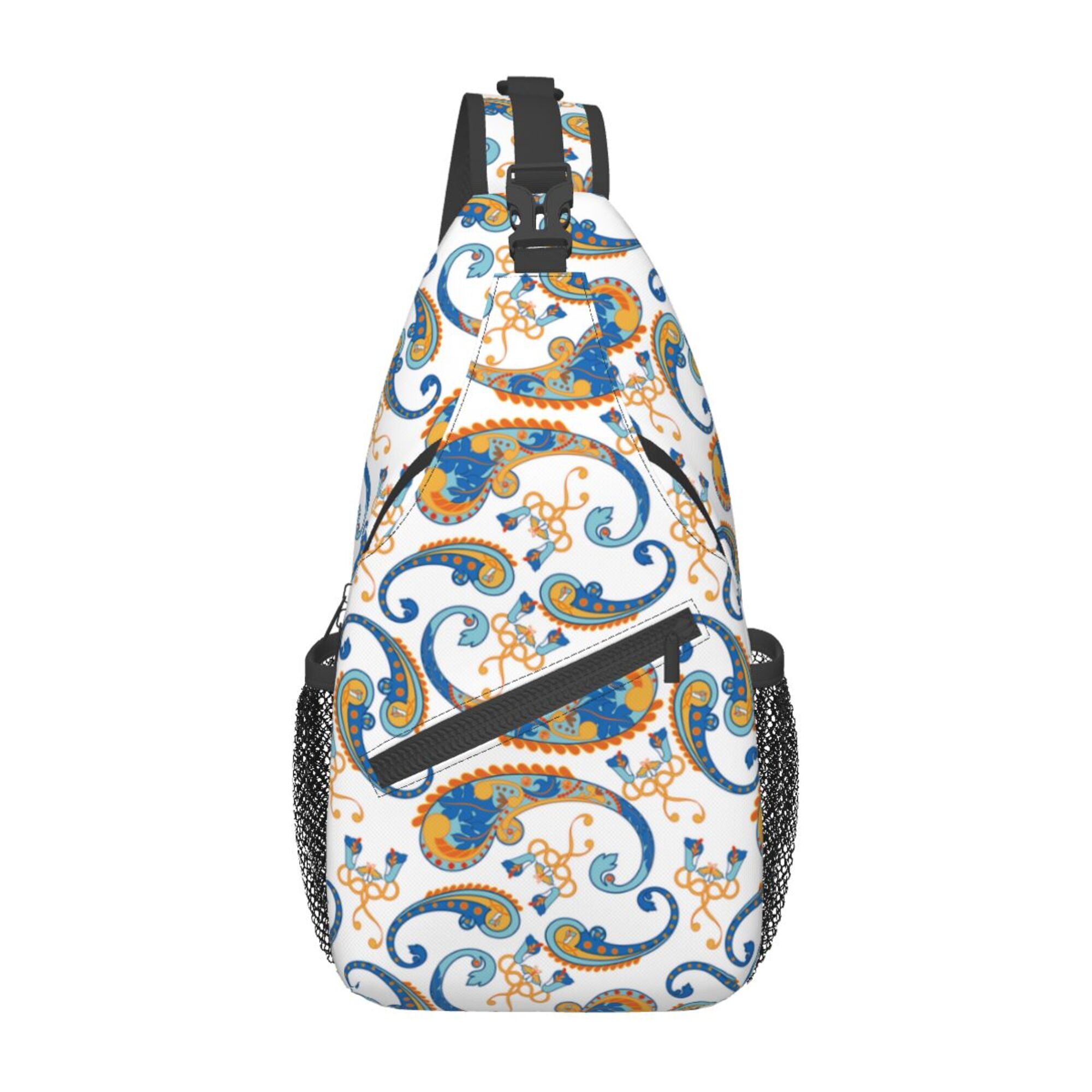 ZICANCN Crossbody Sling Bag for Men Women Paisley Pattern Casual
