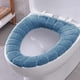 thumbnail image 5 of Kearding Gran oferta, cómoda funda de asiento de inodoro de terciopelo Coral para baño, funda de inodoro de invierno, alfombrilla para inodoro Juegos de accesorios de baño azul, 5 of 6