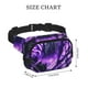 thumbnail image 4 of Fotbe Purple Pattern White Tiger Cangurera Cuadrada con Estampado de Doble Capa, Bolsa de Cintura Ajustable Mini para Hombres y Mujeres, 4 of 9