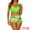 Light Green, variant on Drawstring Bikini Sets Tropical Print Bathing Suits S Black