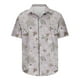 thumbnail image 4 of Blusa y camisa de manga corta con cuello vuelto para hombre, camisa informal de moda con estampado de hojas y solapa de manga corta, blusa para hombre, 4 of 4