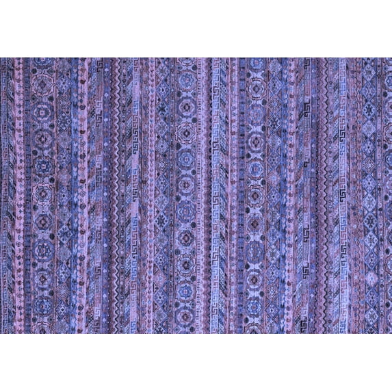 Ahgly Company Machine Washable Indoor Rectangle Abstract Blue Modern Area Rugs, 5' x 7'