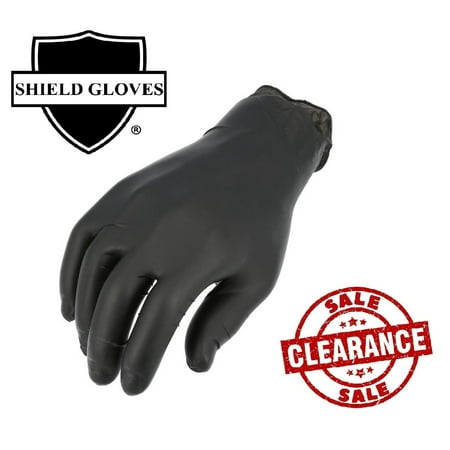 

Black Disposable Heavy Duty Nitrile Exam Gloves Medical Grade Food Safe 6 Mil 1000 Count - Size Large