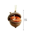 thumbnail image 4 of Pine Cone Animal Ornament, Woodland Acorn Forest Animal for Christmas Tree Decoration, 2D Acrylic Sleeping Animals Decor for Holiday Home Keepsake Gifts (A), 4 of 7