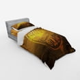 thumbnail image 2 of Ambesonne Summer Bedding Set 3 Pcs, Flowers Riding Waves, Twin, Brown Yellow Orange, 2 of 2