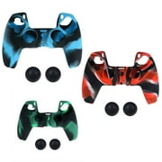 Silicone Case Protective Cover with Joystick Thumb Stick Grips Cap for PS5