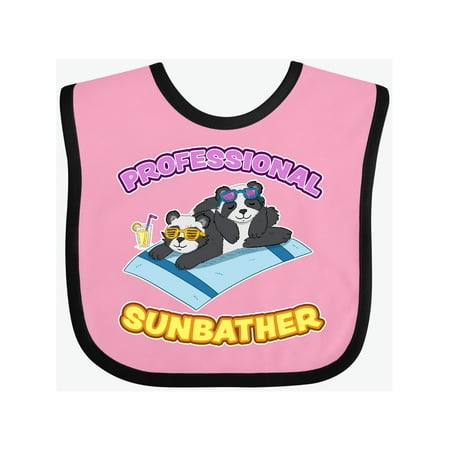 

Inktastic Cute Baby Pandas Professional Sunbather Gift Baby Boy or Baby Girl Bib
