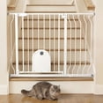 thumbnail image 3 of Pet Gate, 29.5''-43.7'' Dog Gates with Cat Door for Stairs & Doorways, Gate for Ages 6 to 36 Months, White, 3 of 8