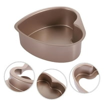 Raindrops Heart Shaped Cake Pan Set, Golden Stainless Steel Bakeware for Baking, Non-Stick 1 Set