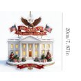 thumbnail image 2 of 250 Year American Anniversary, Star-Framed White House Printed Acrylic Ornament USA Patriotic Decor Holiday Collectible for History Lovers, Home Tree, 2 of 6